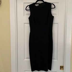 Black Giorgio Armani Polyester Sleeveless Sheath Dress